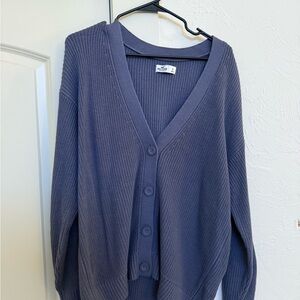 Hollister Women's Blue Cardigan Sweater